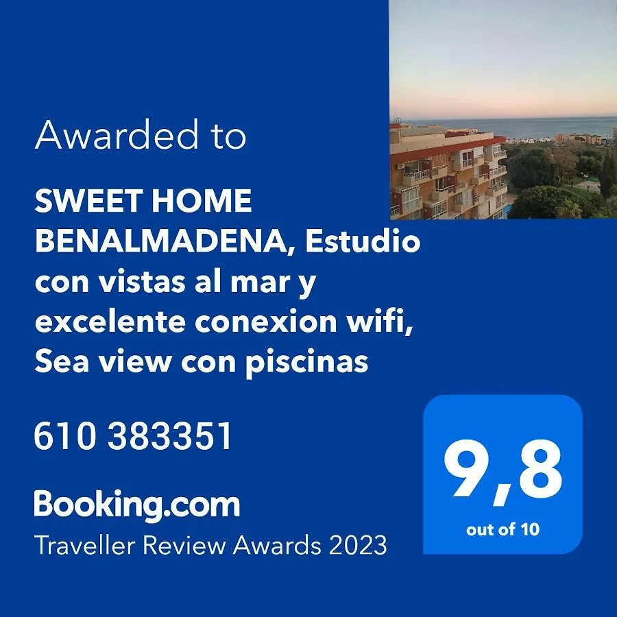 Apartmán Sweet Home Benalmadena, Estudio Con Vistas Al Mar Y Excelente Conexion Wifi, Para No Fumadores, Con Piscinas, Sea Views, With Swimming Pools, Completely Renovated, Ideal For Older People, Bright With Morning Sun, No Smoking Španělsko